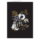 Black and white Singing Goats ink illustration (Front)