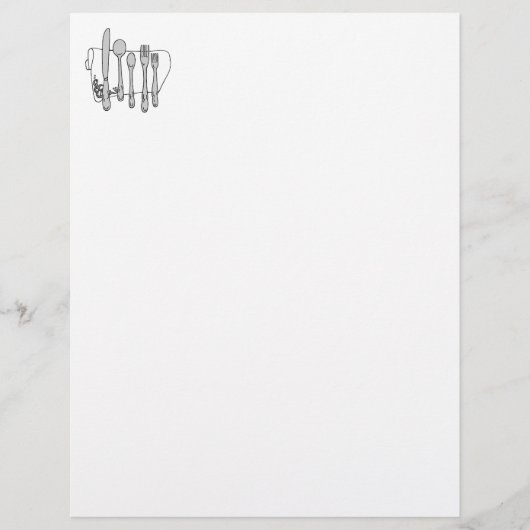 Black and White Siverware Design (Front)