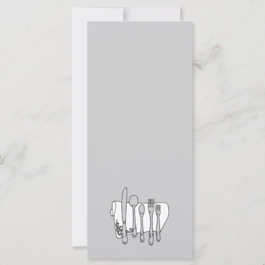 Black and White Siverware Design (Back)