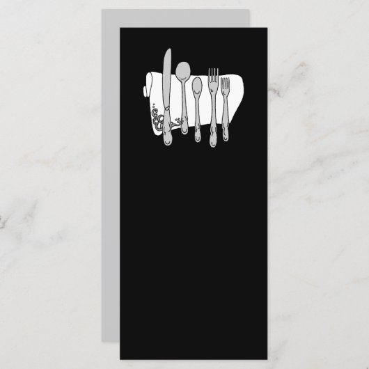 Black and White Siverware Design (Front/Back)