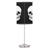 Black And White Skull Head Silhouette Halloween Table Lamp (Back)