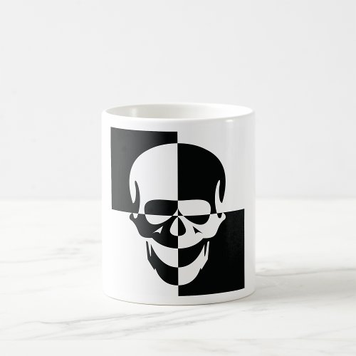 Black And White Skull Mug