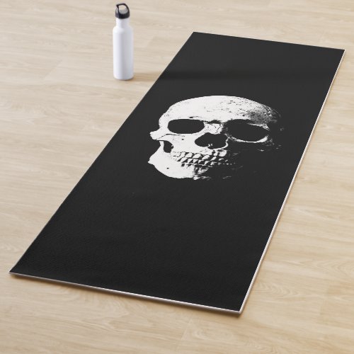 Black And White Skull Pop Art Fitness Template Yoga Mat
