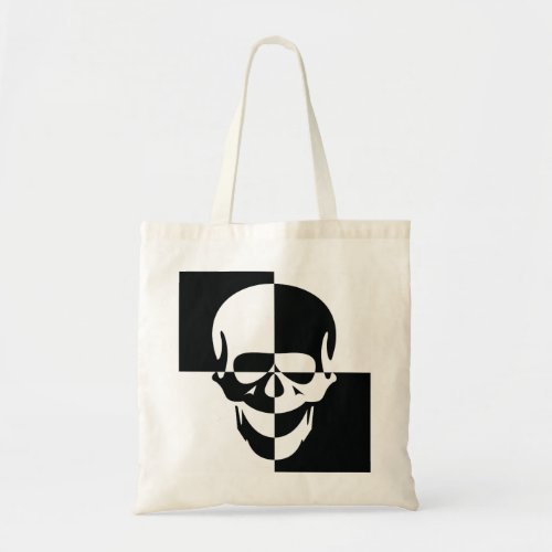 Black And White Skull Tote Bag