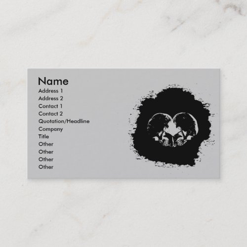 black and white skulls business card templates