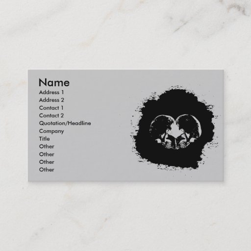 Customizable black and white skulls business card templates