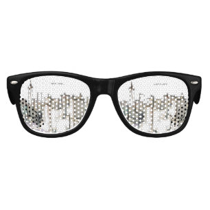 Black And White Skyline New york City Drawing Kids Sunglasses