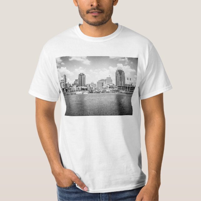 Black and White Skyline T-Shirt (Front)