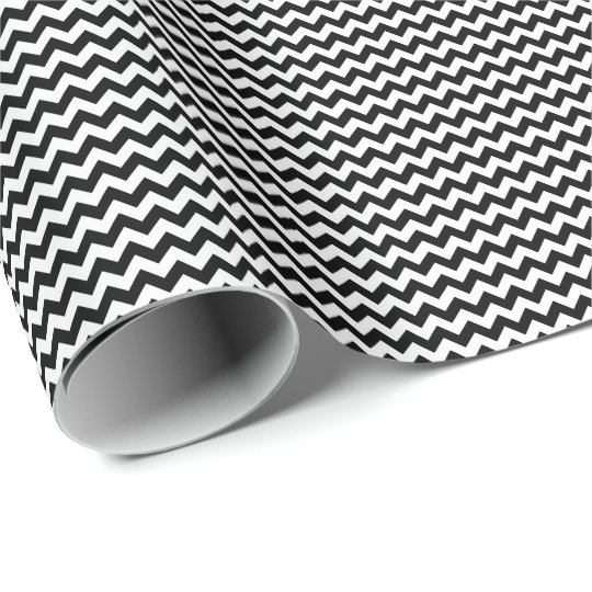 balck and white chevron wrapping paper