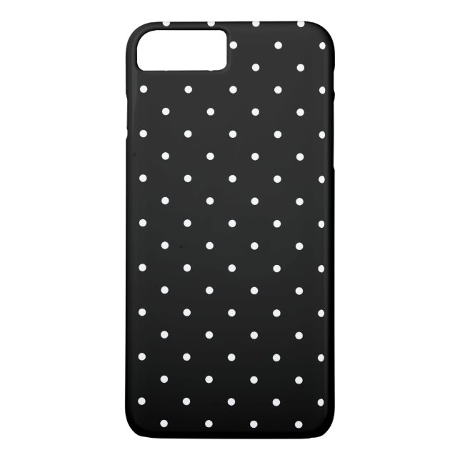 Black and White Small Polka Dots Pattern Girly Case-Mate iPhone Case (Back)