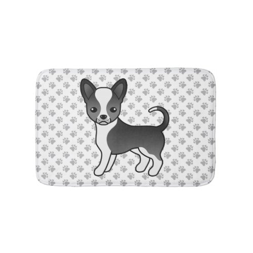 Black And White Smooth Coat Chihuahua Dog  Paws Bath Mat