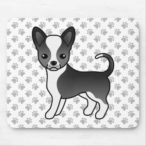 Black And White Smooth Coat Chihuahua Dog  Paws Mouse Pad