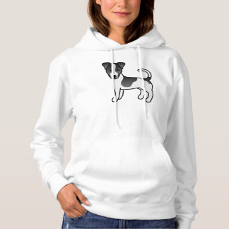 Black And White Smooth Coat Jack Russell Terrier Hoodie