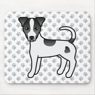 Black And White Smooth Coat Parson Russell Terrier Mouse Pad