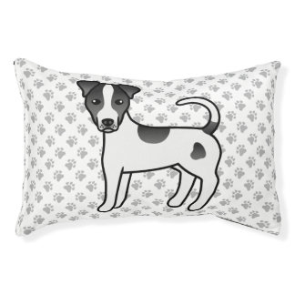 Black And White Smooth Coat Parson Russell Terrier Pet Bed