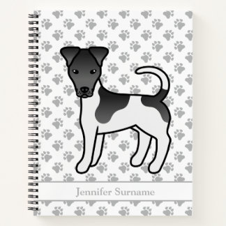 Black And White Smooth Fox Terrier Cute Dog &amp; Name Notebook