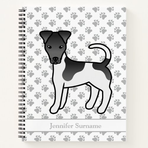 Black And White Smooth Fox Terrier Cute Dog  Name Notebook