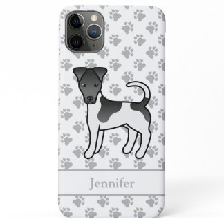 Black And White Smooth Fox Terrier Dog &amp; Name iPhone 11 Pro Max Case