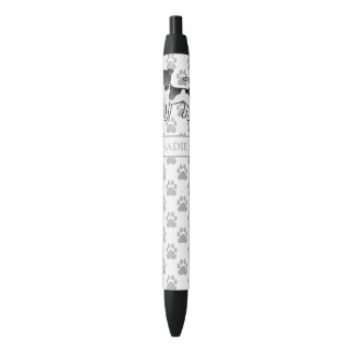 Black And White Smooth Fox Terrier Dog &amp; Name Pen