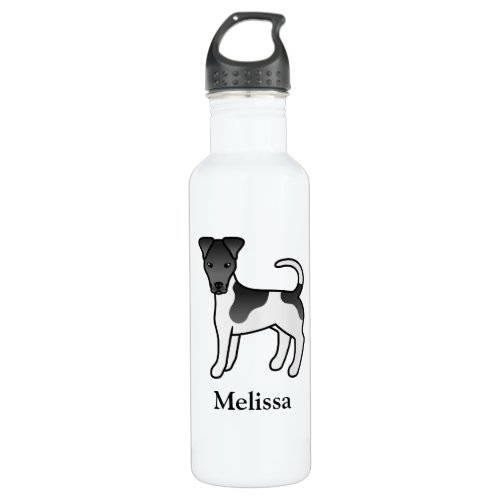 Black And White Smooth Fox Terrier Dog  Name Stainless Steel Water Bottle