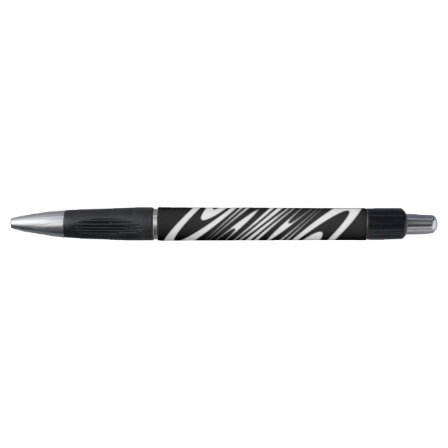 black and white smooth organic wavy pattern pen (Front)