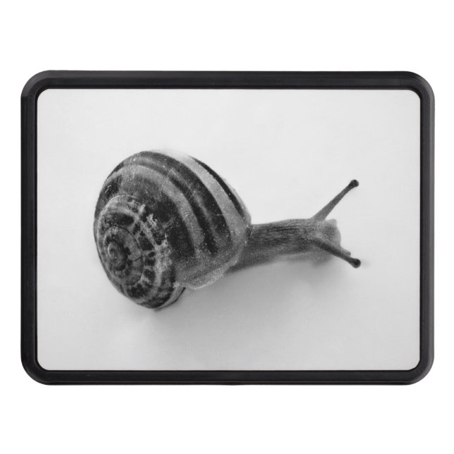 Black and white snail hitch cover (Front)