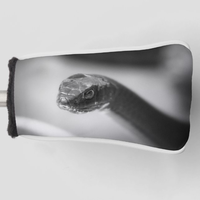Black and White Snake Golf Head Cover (Front)