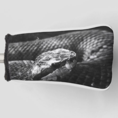 Black and white snake golf head cover