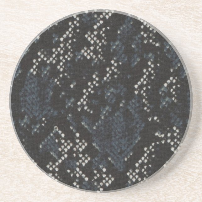 Black and White Snake Skin Sandstone Coaster (Front)