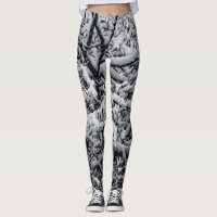 Black and White Snowy Leggings