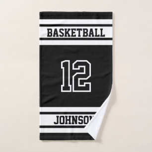 Black and White ⚽ Soccer - 100% Customize Hand Towel