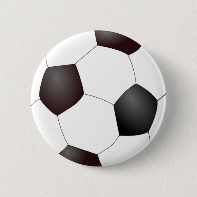 Black and white soccer ball button (Front)