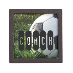 Black and White Soccer Ball in Green Grass Gift Box