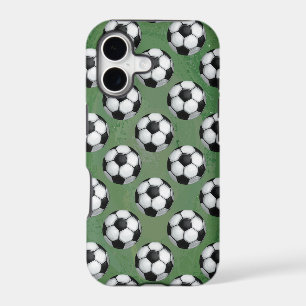 Black and White Soccer Ball Pattern iPhone 17 Case