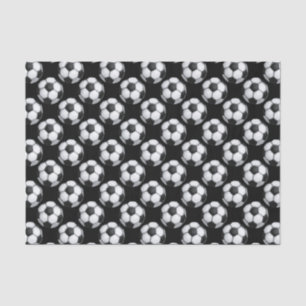 Black and White Soccer Ball Pattern Tissue Paper