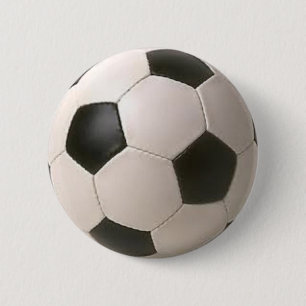 Black and White Soccer Ball Pinback Button