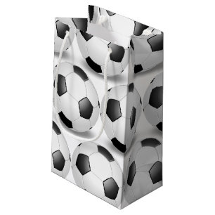 black and white soccer ball small gift bag