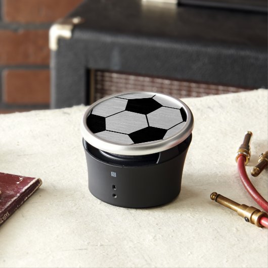 Black and White Soccer Ball Speaker (In Situ)