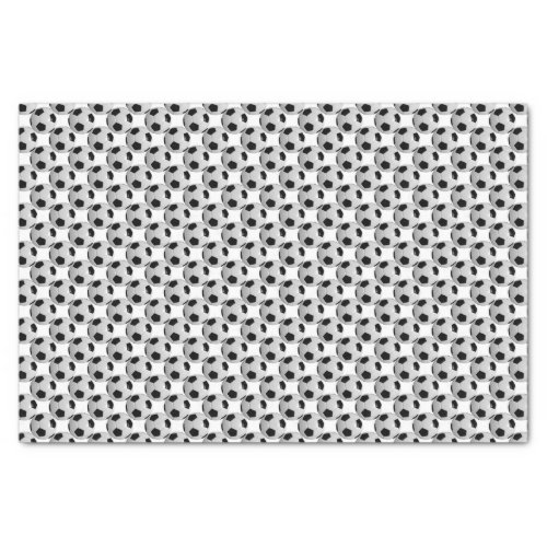 Black and White Soccer Ball Tissue Paper