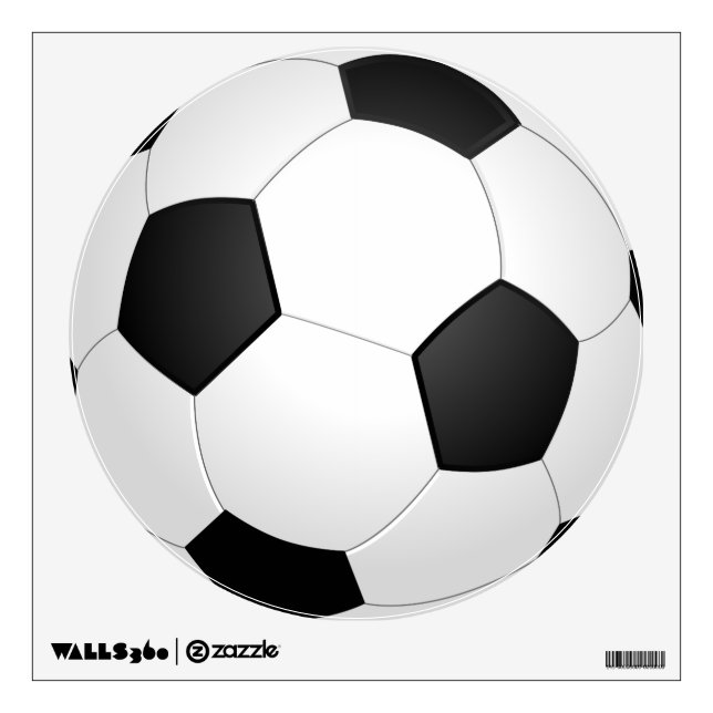 Black and White Soccer Ball Wall Decal (Front)