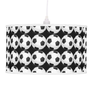 Black and White Soccer Decor Man Cave Modern Ceiling Lamp
