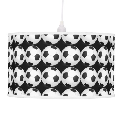 Black and White Soccer Decor Man Cave Modern Ceiling Lamp