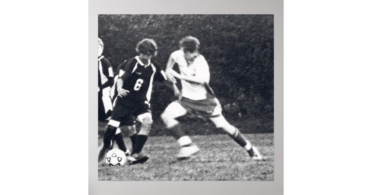 Black and White Soccer Poster Zazzle