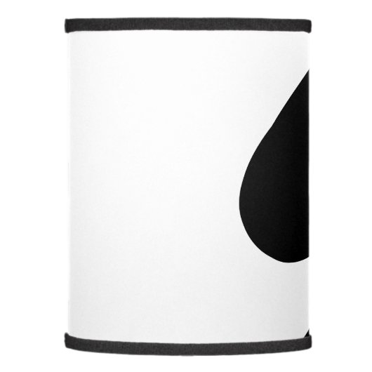 Black and White Spade Table Lamp Shade (Left)