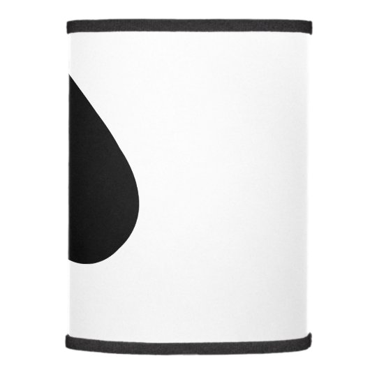 Black and White Spade Table Lamp Shade (Right)