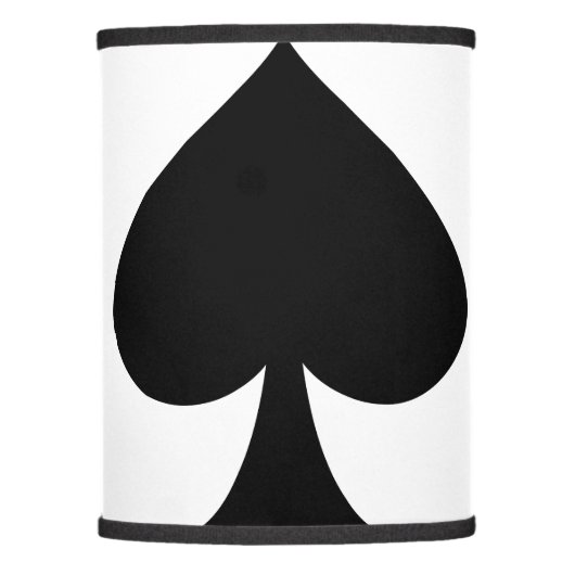 Black and White Spade Table Lamp Shade (Front)