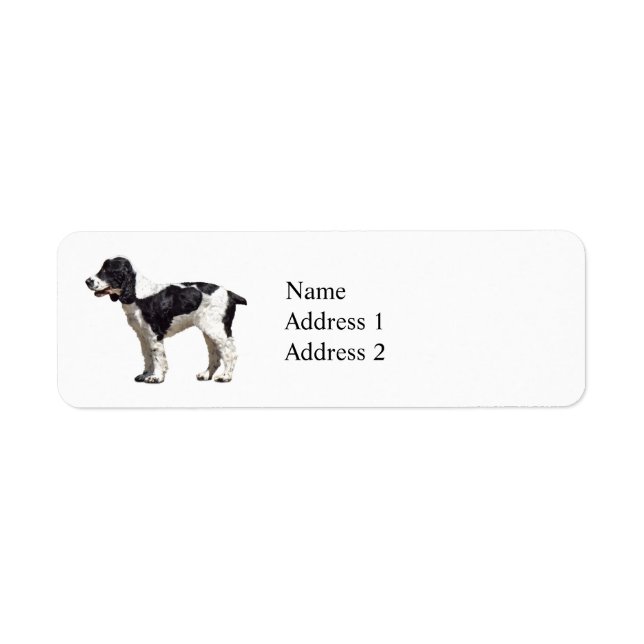 Black and White Spaniel Label (Front)