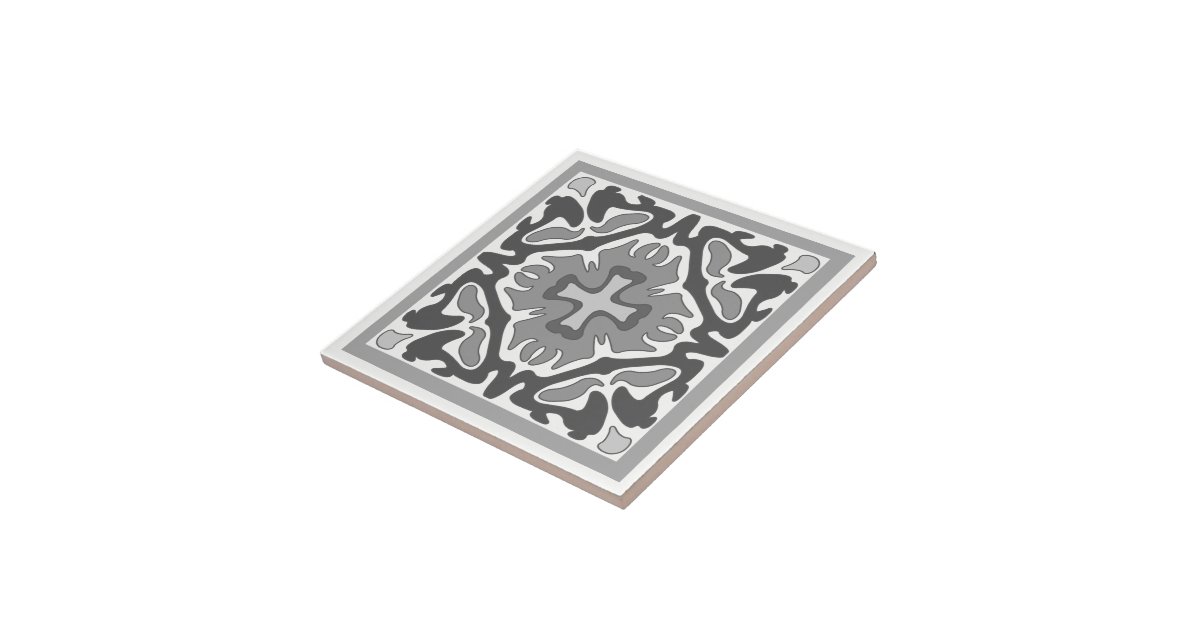 Black and White Spanish Tile Zazzle