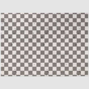 Black and White Speckled Check Decoupage Paper