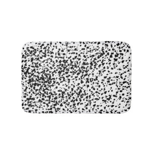 Black and White Speckles Bath Mat